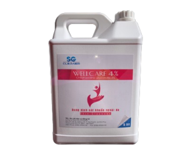 Nước rửa tay phẩu thuật Wellcare 4%