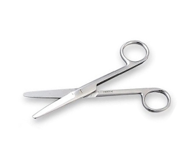 Kéo phẫu thuật tiêu chuẩn, thẳng, màu sáng/màu sáng, dài 16.5 cm.