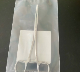 Kẹp Mikulicz mảnh dẻ cong, kiểu răng 1x 2T, dài 18 cm