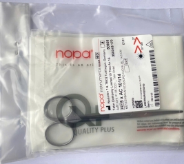 Kéo phẫu thuật Metzenbaum, cong, màu đen/màu đen, dài 14.5 cm.